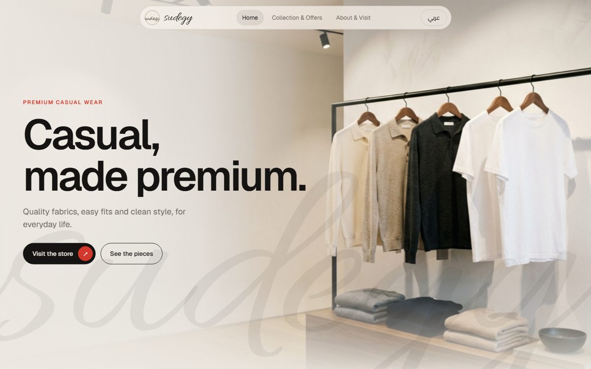 Sudegy Casual demo store