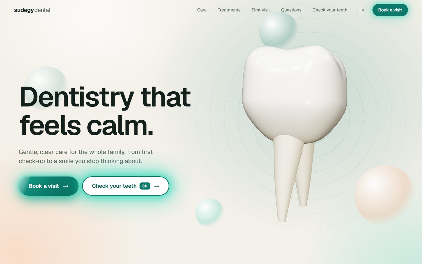 Sudegy Dental clinic website