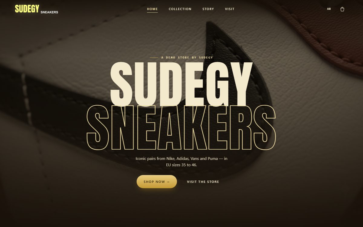 Sudegy Sneakers demo store